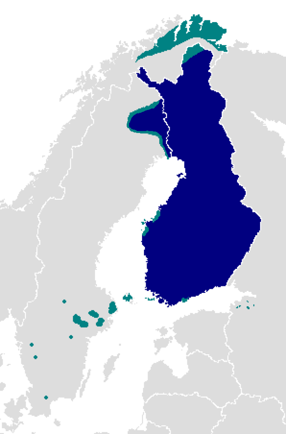 распространенность финского языка в мире